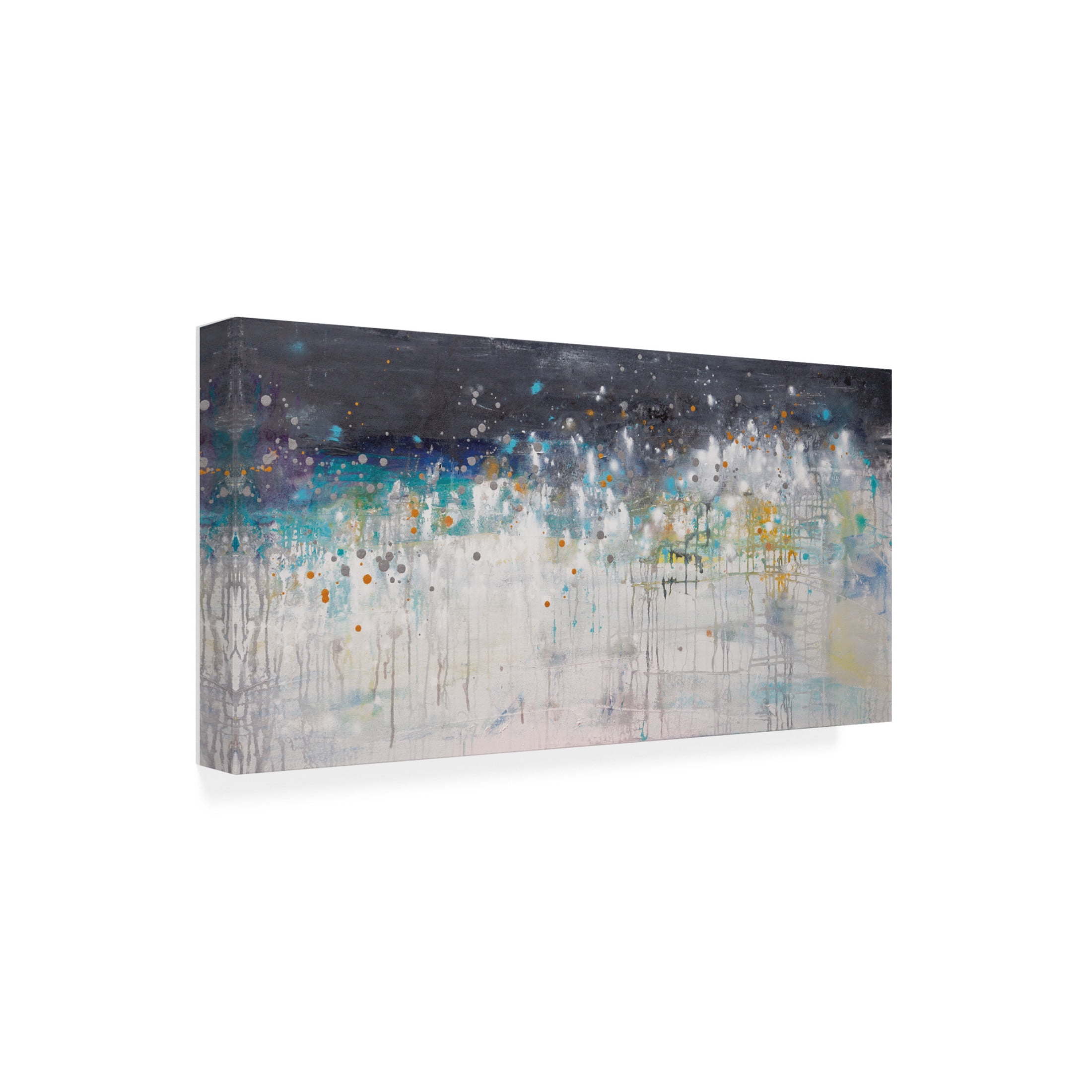 Canvas Wall Art - Hilary Winfield 'Electrical Charge 15' Wall Art for Living Room, Bedroom, or Office Décor by Trademark Fine Art - 32 x 16 Inches