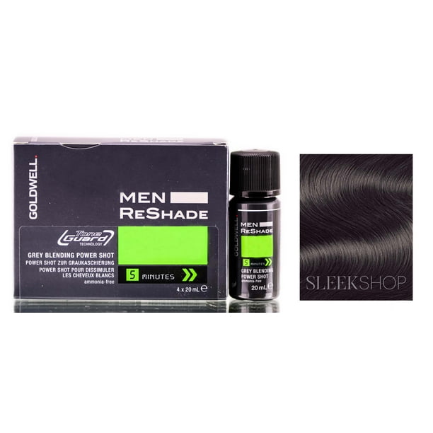 Color de pelo Goldwell para hombre ReShade Grey Blending Power Shot, 4 unidades