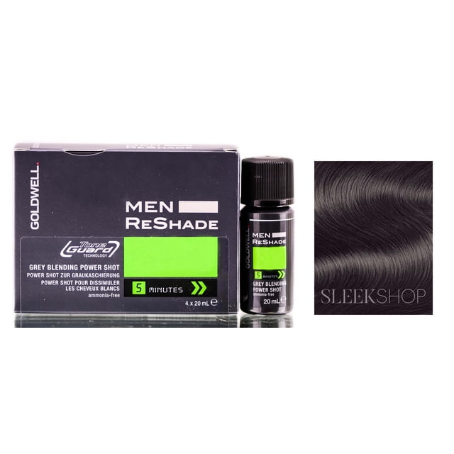 Color de pelo Goldwell para hombre ReShade Grey Blending Power Shot, 4 unidades
