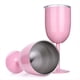 thumbnail image 2 of 2 Copas de Vino Rosadas Aisladas, Copa de Vino de Viaje de Acero Inoxidable de Alimenticio de Doble Pared con Tapa A Prueba de Fugas para Adultos, 2 of 5
