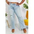 thumbnail image 6 of Lovervet Women's High Waist Distressed Straight Cut 90's Dad Jeans, 6 of 10