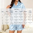 thumbnail image 3 of BaoFuBaoMei Button up Satin Pajamas Women Collared Short Sleeve Top and Shorts Sleepwear 2 Piece Striped Comfy Lounge Set, 3 of 6