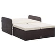 thumbnail image 2 of vidaXL 2 Piece Garden Lounge Set with Cushions Poly Rattan Brown, 2 of 5