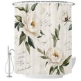 thumbnail image 2 of Vintage Floral Spring Shower Curtains for Bathroom, Farmhouse Botanical White Flowers Waterproof Fabric Shower Curtain, Decorative Bathroom Curtain for Bathtub, 66"x72" , No Hooks Included, 2 of 9