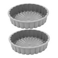 thumbnail image 6 of PAMINGONO 2Pcs Round Cake Mould High-Temperature Resistance Grey Silicone Baking Pans for Cakes, 6 of 8