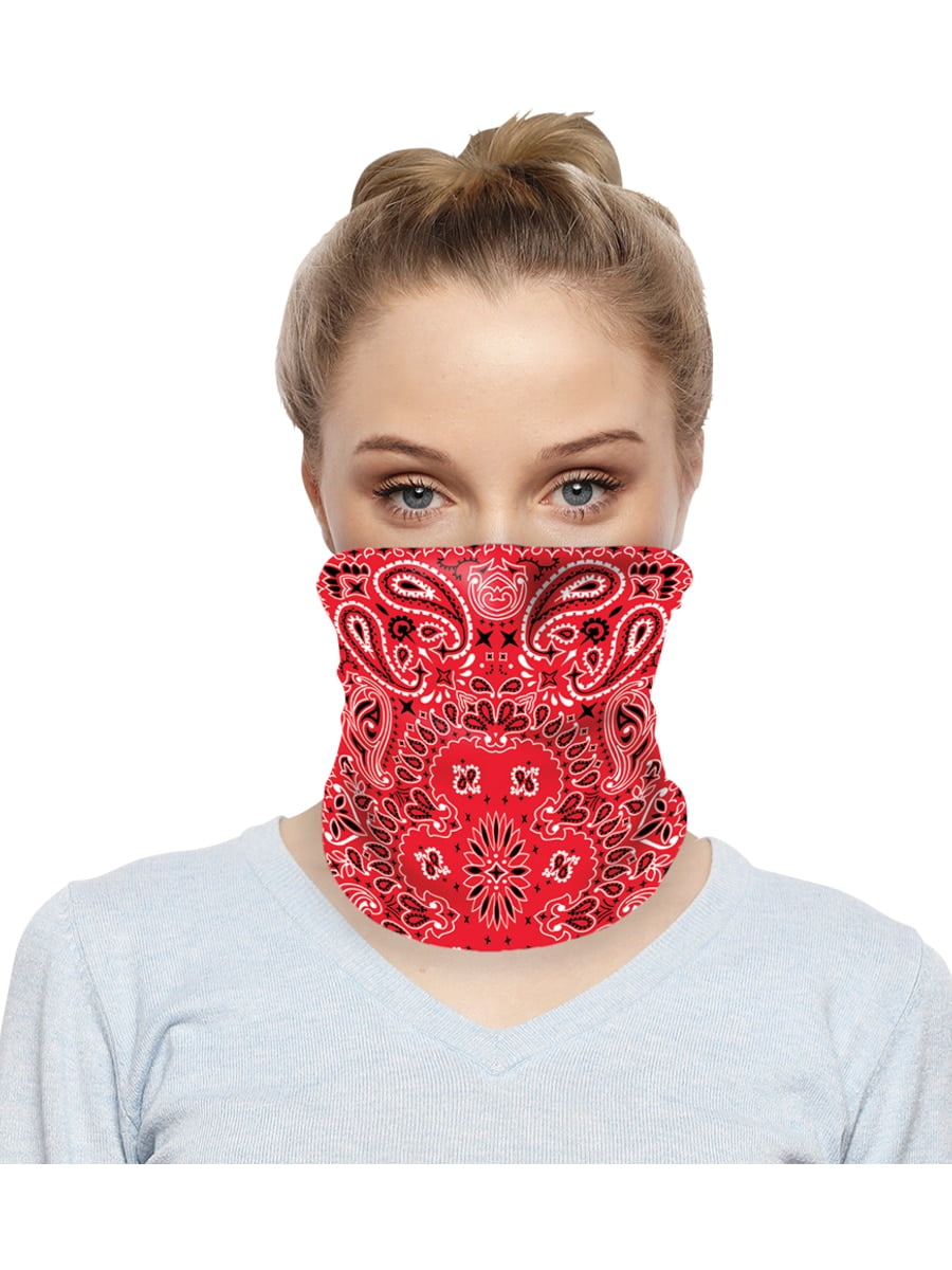 BlockBuster Costumes Red Bandana Neck Gaiter Nose And Mouth Protector