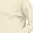 thumbnail image 4 of Zylanna Maternity Shirt with Hidden Zipper, 0versized Crew Neck Spring Side Slit Long Sleeve Nursing Tops Beige, 4 of 8