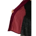 thumbnail image 5 of Agnes Orinda Women's Plus Size Peter Pan Collar Coat Solid Single Breasted Long Fall Winter Outerwear with Pockets 2X Burgundy, 5 of 7