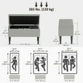 thumbnail image 3 of HOMCOM Ottoman avec Rangement et Pieds en Bois, Ottoman de Rangement 57 L, Gris, 15 Pouces, 3 of 10