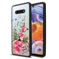 thumbnail image 1 of FINCIBO Slim TPU Bumper + Clear Hard Back Cover for LG Stylo 6 6.8" 2020, Rose Floral, 1 of 6
