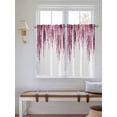 thumbnail image 2 of Pink Bathroom Window Curtain, Summer Botanical Leaves Watercolor Light Filtering Coffee Kitchen Curtains, Bedroom Living Room Curtains 2 Panel 84"x45", 2 of 6
