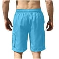 thumbnail image 4 of Mens Beach Shorts Mens Swim Trunks Mens Casual Beach Work Casual Men Short Trouser Shorts Pants Ndbuld Light Blue M, 4 of 7