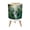 Color 4, variant on Small Trash Can with Lid Peacock Flowing Tail Feathers Blossom Branch Vintage Teal 1.8 Gallon Dog Proof Trash Can Round Garbage Can Waste Bin Wastebasket for Bathroom Bedroom Living Room
