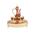 thumbnail image 1 of veasfak Turkish Coffee Cup and Tea Pot Set Art Crafts for Living Room Home Tea Party Red, 1 of 9