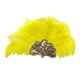 thumbnail image 1 of Tocado de plumas para mujer, diadema para fiestas temáticas, mascaradas, cosplay y espectáculos. Amarillo brillante, 1 of 9