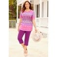 thumbnail image 3 of Catherines Women's Plus Size Suprema Short Sleeve V-Neck Tee, 3 of 6