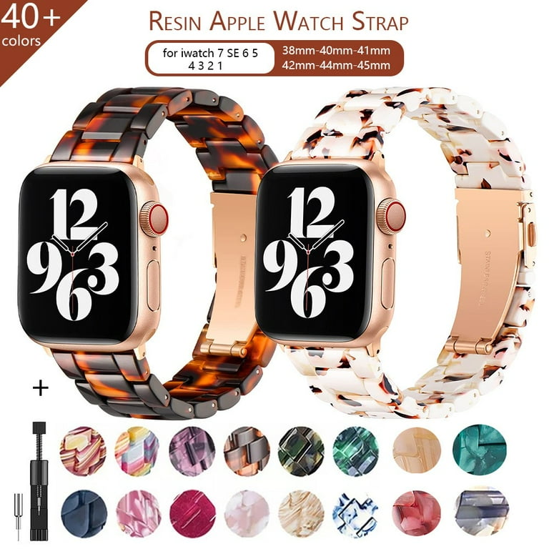 Resin Strap For Apple Watch Band 44mm 40mm 45mm 38mm 42mm 41mm