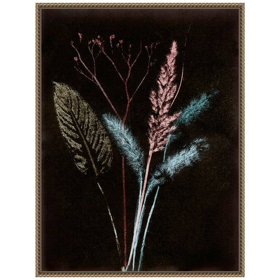 Amanti Art Bouquet 4 Dark Framed Canvas Wall Art Print