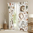 thumbnail image 3 of Feelyou Cute Jungle Hedgehog Black Out Curtains, Rustic Leaves Plant Botanical Curtains Pack of 2 (42x63 Each), Kawaii Animal Bedroom Curtains, Black Out Curtains Decor, 3 of 6