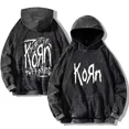 thumbnail image 3 of Sudadera con capucha lavada vintage de la banda de rock Korn Sudadera con capucha de Korn Rock Sudadera con capucha Punk de gran tamaño de manga larga Jersey informal de moda unisex, 3 of 4