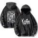 thumbnail image 4 of Sudadera con capucha lavada vintage de la banda de rock Korn Sudadera con capucha de Korn Rock Sudadera con capucha Punk de gran tamaño de manga larga Jersey informal de moda unisex, 4 of 5