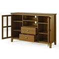 thumbnail image 3 of Artisan 53 inch Wide Solid Wood Tall TV Stand in Honey Brown For TVs up to 60 inches, 3 of 10