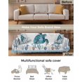 thumbnail image 3 of Nautical Turtle Sofa Couch Covers for 3 Cushion Couch,Washable L Shape Sectional Sofa Covers for Loverseat/Pets,Coastal Starfish Shells Corals Anchor Blue Slipcover Throw Blanket Futon Cover 71x134, 3 of 8