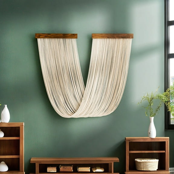 Flber Tie-Dye Macrame Wall Hanging Large Bohemian Yarn Tapestry Wall Décor,19.68" Wx 39.37" L