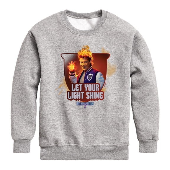Mattel - Heath Burns Let Your Light Shine Graphic Long Sleeve Fleece Sweatshirt