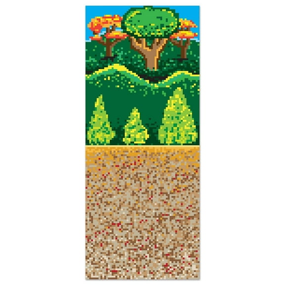 6 Pack Beistle Forest 8-Bit Party Backdrop