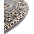 thumbnail image 4 of Unique Loom Reza Collection Area Rug - Washington (7' 10" Round Gray/Black), 4 of 7