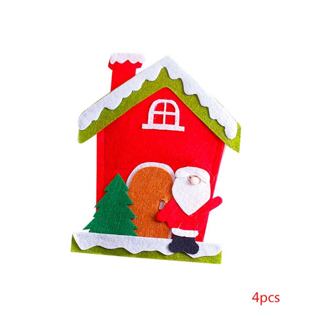 Papá Noel Tenedor Utensilio de corte Navidad Navidad Cuchara Funda Protector de manga Bolsa de ropa Vajilla Decoración tholdsy ZHF0215