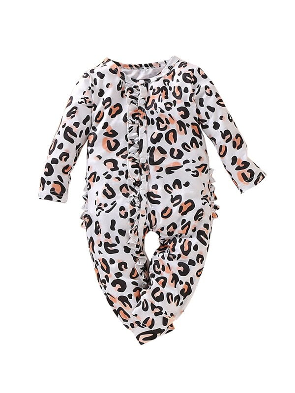 leopard print romper baby