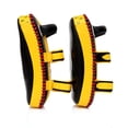 thumbnail image 2 of Fairtex Curved MMA Muay Thai Pads for Punching, Blocking, Kicking,Punch, Hitting |Light Weight & Shock Absorbent Boxing Mitts | Extra Padding for Sparring - Black/Yellow(Thick, Pair), 2 of 6