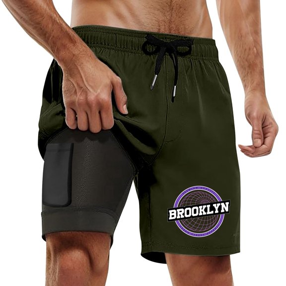 Kcolen Men Swim Trunks 5 Inch Elastic Waist Board Shorts Light Mens Swimwear Soft Compression Liner Beach Summer Swimming Shorts for Men
