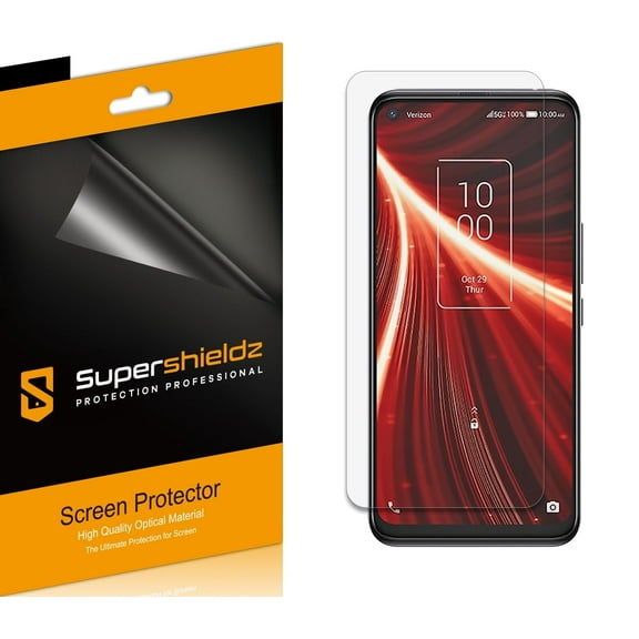 [6-Pack] Supershieldz for TCL 10 5G UW Screen Protector, Anti-Bubble High Definition (HD) Clear Shield