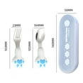 thumbnail image 3 of 2pcs Toddler Spoons and Forks Cat Claw Childrens Safe Flatware for Self Feeding Learning, 3 of 3