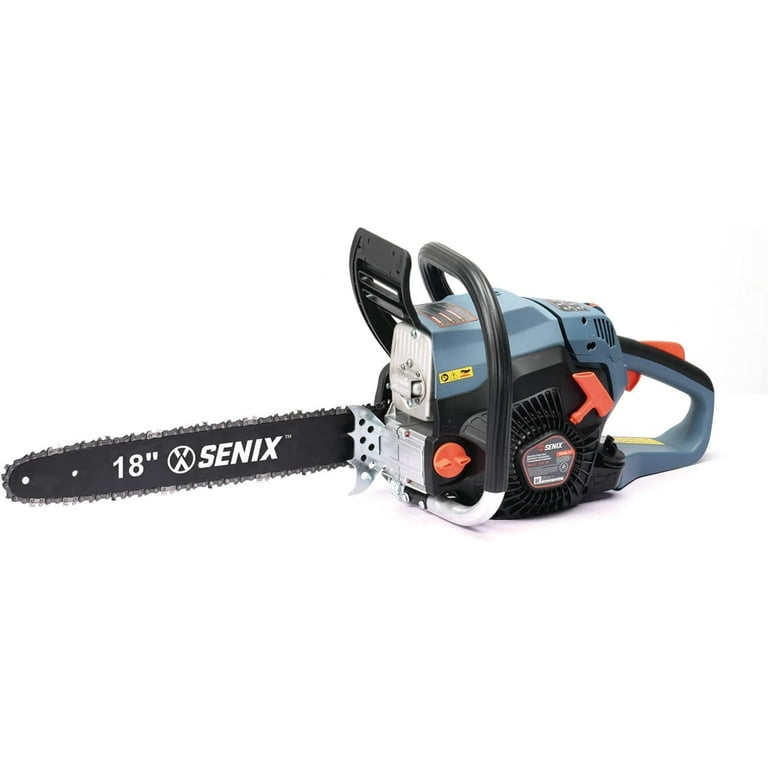 SENIX 4QL Gas Chainsaw with 18-Inch Oregon Bar and Chain for Trees