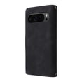 thumbnail image 4 of Allytech 2 in 1 Wallet Case for Google Pixel 9 / 9 Pro, Luxury PU Leather Zipper Wallet Kickstand Cover with Card Slots & Lanyard & Photo Pocket, Magnetic Buttons Buckle Shockproof Case - Black, 4 of 9