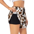 thumbnail image 1 of Balery Cow Tie Dye Pantalones cortos deportivos para mujer con forro y dos bolsillos, elásticos, para entrenamiento, gimnasio, yoga-Medium, 1 of 7