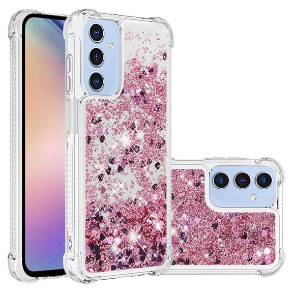 Phone Case for Samsung Galaxy A18 / A17 / A26 Cover Sparkle Glitter Floating Liquid Quicksand Shockproof Soft Silicone TPU Bumper Protective Cover Case, S1