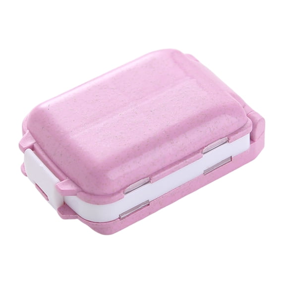 Hadanceo 8-grid Pill Box Waterproof Moisture-proof 8 Compartments Good Sealing Anti-leak Desktop Tablet Storage Box Daily Use