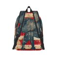 thumbnail image 2 of Naloa Vintage American Flag Elephant Canvas Backpack for Men Women Rucksack Casual Travel Daypack College Tote Satchel Bookbag for Teens-Medium, 2 of 7