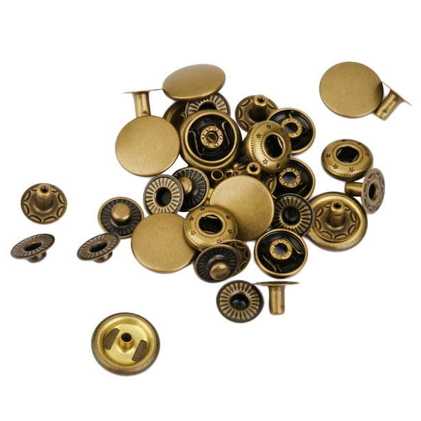 Heavy Duty Brass s 15mm Set Press Studs Fastener Bronze
