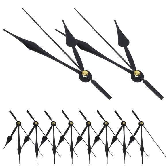 10 juegos de agujas de reloj de plástico de repuesto, elegantes manecillas de reloj decorativas de repuesto