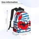 thumbnail image 2 of Disketp Red Funny Crab on Blue Stripe Mochila Ligera Clásica con Múltiples Bolsillos, Mochila Casual para Hombre y Mujer, Ideal para Escuela, Trabajo y Viajes, 2 of 6