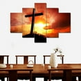 thumbnail image 4 of TISHIRON 5PCS Framed Jesus Canvas Wall Art Set,50"x24"Cross At Sunset Canvas Prints for Living Room, Bedroom, Office Home Wall Decor, 4 of 7