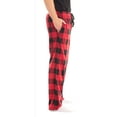 thumbnail image 2 of #followme Polar Fleece Pajama Pants for Men Sleepwear PJs (Buffalo Plaid Enlarged Red Black, Large), 2 of 3