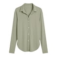 thumbnail image 5 of Vivianyo HD Women's Long Sleeve Button Down Shirt, Collared Casual Blouse for Women Work Wear, Women's Beige, Sizes S-3XL, 5 of 6