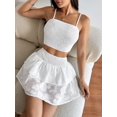 thumbnail image 6 of Women 2 Piece Skirts Set Spaghetti Strap Tank Top Slim Fit Outfits White M, 6 of 8